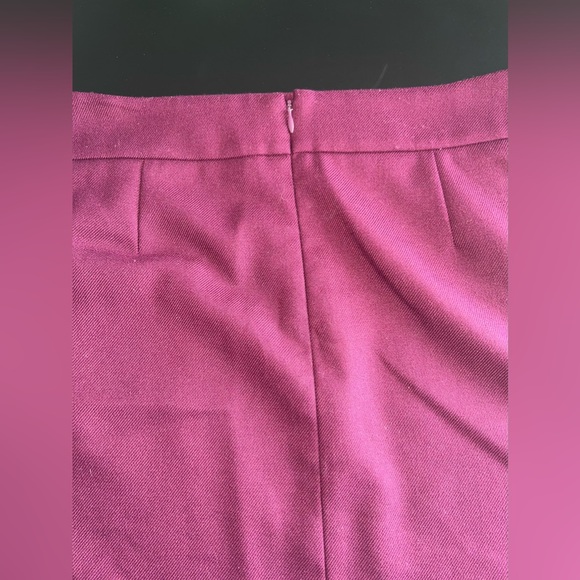 LOFT Burgundy Mini Skirt Size 14 EUC - Picture 5 of 6